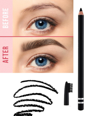 NADJA Brown Eyebrow Definer Pencil With Brush(BLACK)
