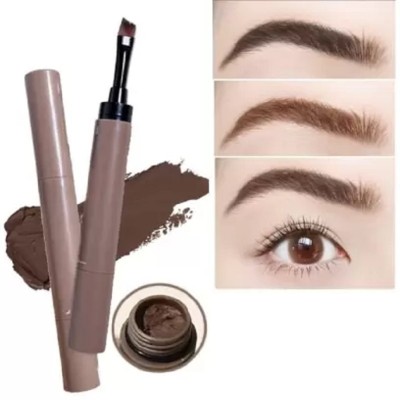 Latixmat 2 IN 1 Eyebrow Cream Gel With Brush Brush Long-lasting & Waterproof(BROWN)