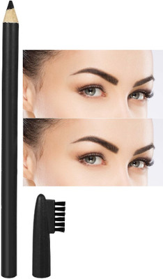 NADJA NEW SMUDGE PROOF BLACK EYE BROW PENCIL WITH BRUSH(BLACK)