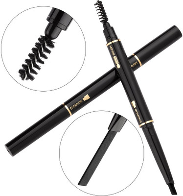 SHENYCOLORS Dual-Ended Eyebrow Pencil With Spoolie, Long-Lasting & Easy Glide Eyebrow Pencil(black)