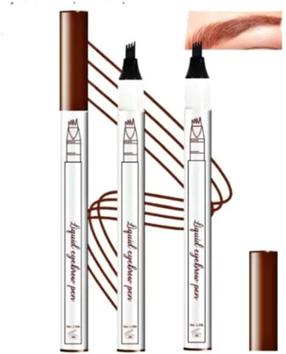 REIMICHI Microblading eyebrow pen 4 micro fork tip tattoo eyeliner(BROWN)