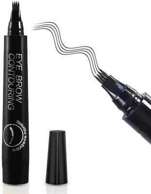 GABBU Waterproof Eyebrow Contouring Pen | Natural Black 05 | Long-Lasting Brow Makeup(Black)