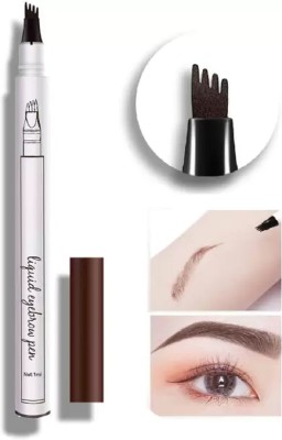 GABBU 4 Forked Natural Looking Long Lasting Fashion Eyebrow Pen(brown)