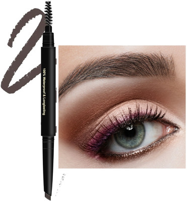 MYEONG Brow Dual-Ended Eyebrow Pencil With Spoolie, Long-Lasting & Easy Glide (Brown)(Brown)