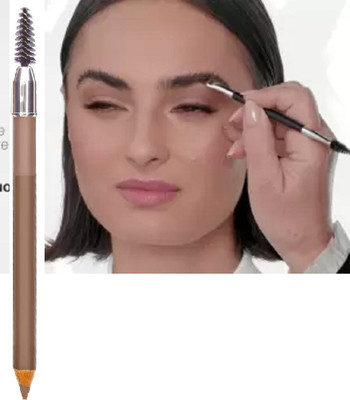 Neycare Matte Finish 2 in 1 Dual Function Eyebrow Pencil with Spoolie Brush(DAARK BROWN)
