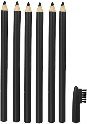 NADJA BLACK EYE BROW PENCIL SET OF 6 MATTE FINISH(BLACK)