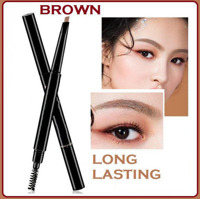 AGLEY 2 in 1 Dual Function Eyebrow Pencil with Spolie Brush (BROWN(BROWN)