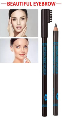 Amaryllis MAtte Finish Eyebrow Pencil Dark Brown And Brush(BROWN)