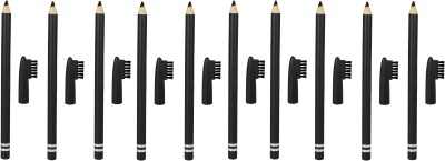 BLUEMERMAID LONG LASTING SMOOTH FINISH BLACK EYEBROW PENCIL FOR REAL EYEBROW LOOK(BLACK)