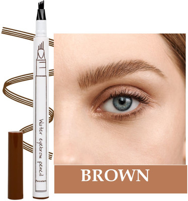 luzimaisa Perfect Light Brown Waterproof Eyebrow Pencil, 4 Tip Microblading(brown)