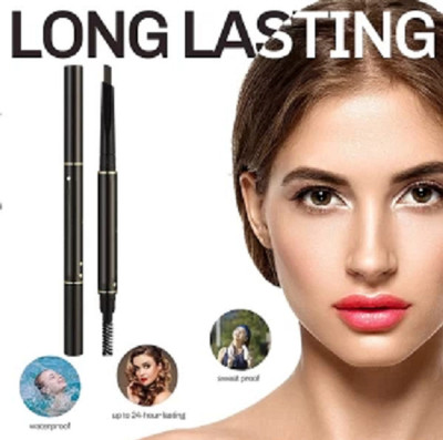 Sheny Good looking And Waterprof Jet Black Perfect Eyebrow Pencil With Brush (Black)(black)