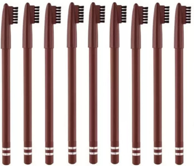 JANOST WATERPROOF EYEBROW PENCIL WITH EYEBROW BRUSH 9PC(BROWN)