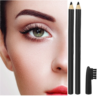 NADJA EYE BROW PENCIL WITH BRUSH SUPER MATTE FINISH(BLACK)