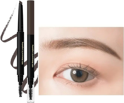 GULGLOW99 double-head automatic eyebrow pencil, waterproof long-lasting eyebrow(BROWN)