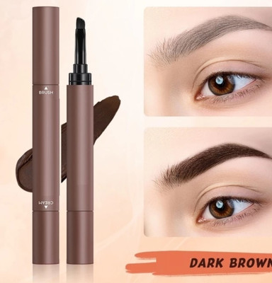 THTC Double-Ended Eyebrow Cream Brush(DARK BROWN)