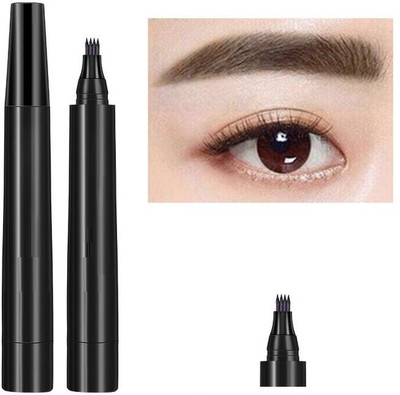 GULGLOW99 Eyebrow Pencil,Waterproof Microblading Eyebrow Pencil with a Micro-Fork Tip(BLACK)