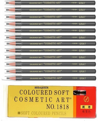 HUDAQUEEN Waterproof Eyebrow Pencil Set 12 Grey Permanent Makeup 1818(GREY)