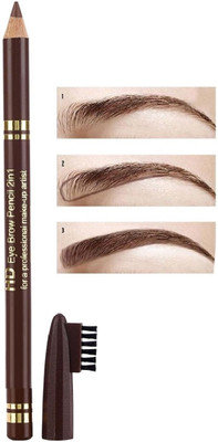 Amaryllis Best Waterproof Eyebrow Pencil with Brush pack of 1(Brown)