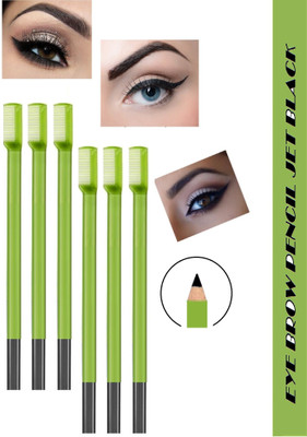 YAWI natural eyebrow pencil combo of six(Black)