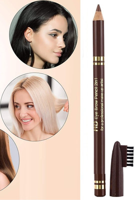 JANOST New Easy brows Eyebrow Pencil with Brush Smudge proof Eyebrow Definer Pencil(Brown)