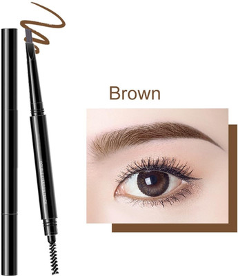 luzimaisa Eyebrow Pencil 2 in 1 Dual Function Eye Brow Filling Pencil with Brush Black 2 ml(brown)