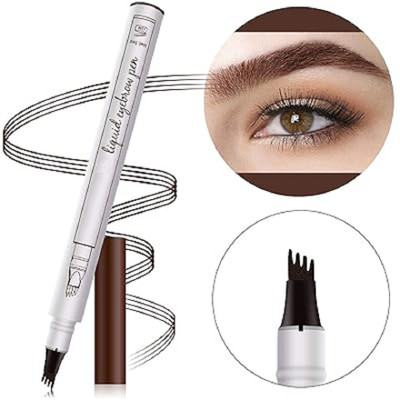 GABBU Waterproof 4 Tips Fine Sketch Microblading Smudge-proof Long Wear pan(brown)