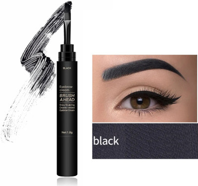 ADJD Eyebrow Cream Gel With Brush 2IN1 Brow Brush Long-lasting & Waterproof(BLACK)
