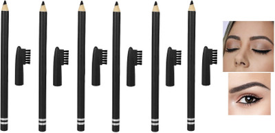 BLUEMERMAID MATTE FINISH BLACK EYEBROW PENCIL FOR REAL EYEBROW LOOK(BLACK)
