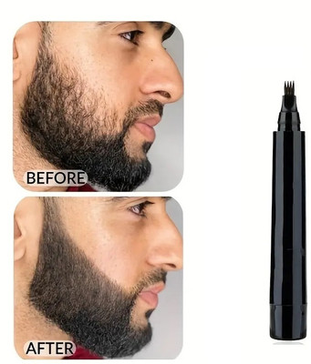 GULGLOW99 4 Micro Tip, Waterproof Brow Pen Filler Creates Natural Brow Makeup(BLACK)
