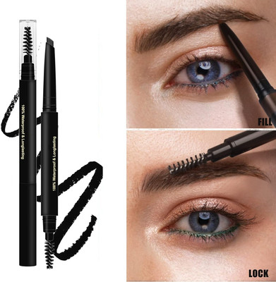 GULGLOW99 Eyebrow Pencil Waterproof Eyebrow Pencil Brow Brush Shaping and Filling(BLACK)