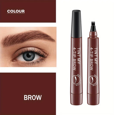 AFARAXIA Use 4-TIP BROW Liquid Eyebrow Pencil Waterproof(Brown)
