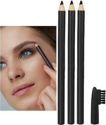 NADJA SET OF 3 DARK BLACK EYE BROW PENCIL SMUDGE PROOF(BLACK)