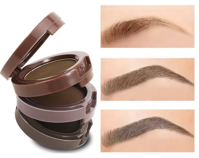 luzimaisa Waterproof 3 In 1 Black and Brown Eyebrow Powder Palette set of 1(MULTICOLOR)