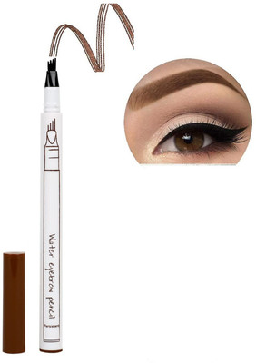 luzimaisa Korean Light Brown Waterproof Eyebrow Pencil, 4 Tip Microblading(brown)
