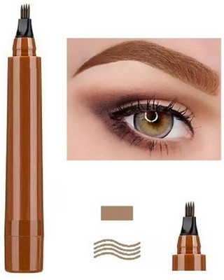 GULGLOW99 Eyebrow Tattoo Pen Waterproof 4 Points Eyebrow Pen(Brown)