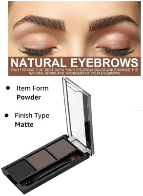 YAWI 3 Colors Eyebrow enhancer Powder Palette with brush Drawing(MULTI COLOR)