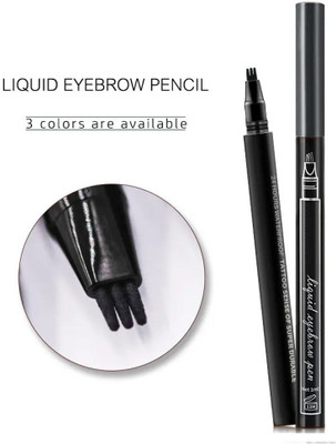 tanvi27 Waterproof Lasting Eye Makeup Three-tip Head Eyebrow Enhancers(Jet Black)
