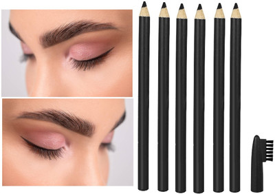 NADJA DARK BLACK EYE BROW PENCIL SET MATTE FINISH(BLACK)