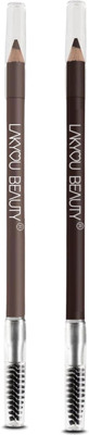 Lakyou Beauty 2-in-1 Eyebrow Pencil Combo with Spoolie Brush – Pack of 2 (Brown Shades)(Brown)
