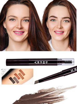 Sheny Eyebrow Pencil 2 in 1 Dual Function Brow Filling Pencil with brush ( pack of-1)(BROWN)