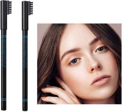 Libline Waterproof Eyebrow Pencil with Brush Smudge proof(BLACK)