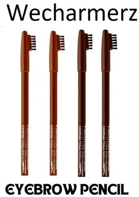WECHARMERZ Smudge-proof eyebrow pencil for perfectly defined eyebrow pencil (PO-4)(Lite Brown And Brown)