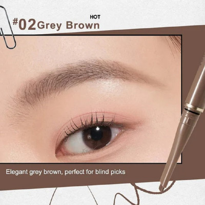 REIMICHI Eyebrow Pencil Waterproof Compatible with Making Brows Shading Brush(BROWN)