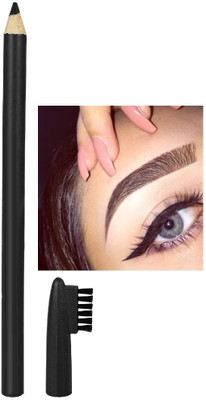NADJA BEST SMUDGE PROOF BLACK EYE BROW PENCIL WITH BRUSH(BLACK)