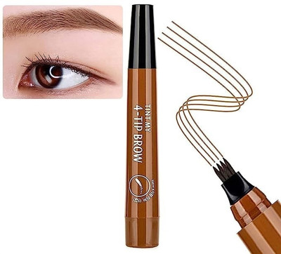 GULGLOW99 Micro-Fork Tip,3D Natural Makeup Long-Lasting Fine Stroke(LIGHT BROWN)