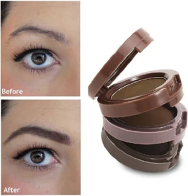 GABBU Eye makeup 3 In 1 Black and Brown Eyebrow Powder Palette(multicolor)