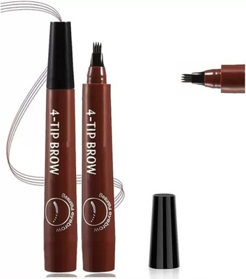 EVERERIN Waterproof Liquid Eyebrow Pen Eyebrow Pencil with a Micro-Fork Tip Applicator(LIGHT BROWN)