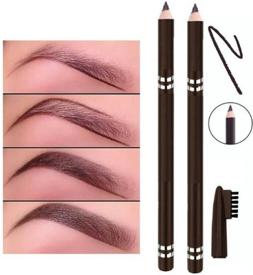 EVERERIN Waterproof Eyebrow Pencil With Brush | Smudge Proof Eyebrow Definer Pencil(Brown)