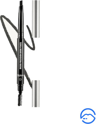 MARS Micro Precision Brow Pencil with Spoolie, Retractable & Easy Glide, Long Lasting(Black)