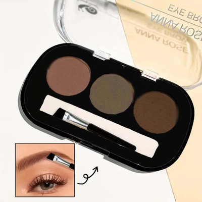 GULGLOW99 3 COLOR EYEBROW POWDER MAKEUP PALETTE(MULTICOLORS)
